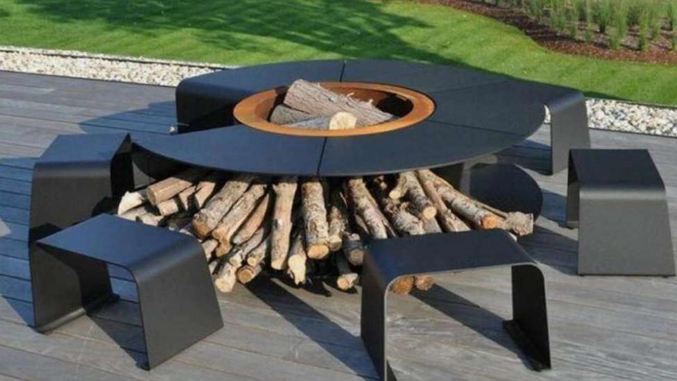 Flame resistant electric and gas fireplace