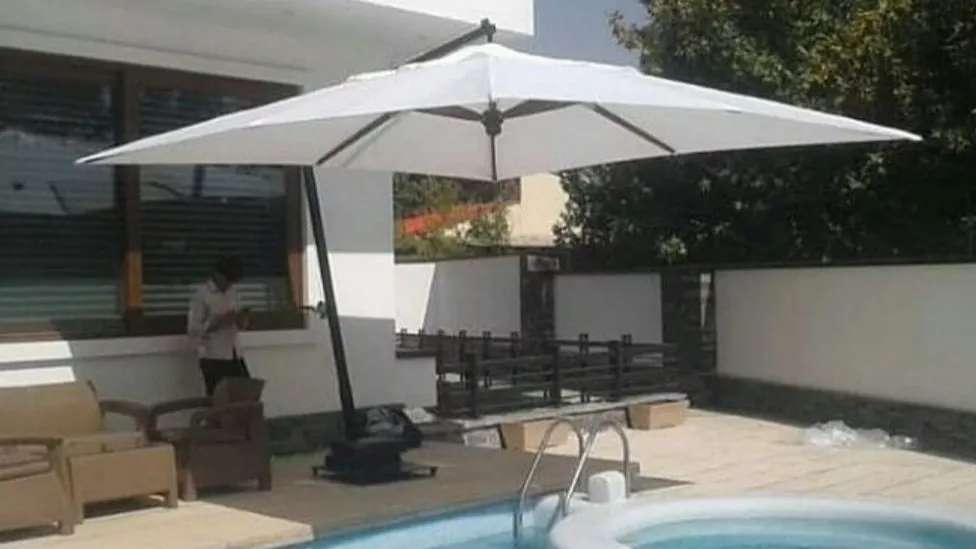 Umbrellas and pavilions of the greenhouse
