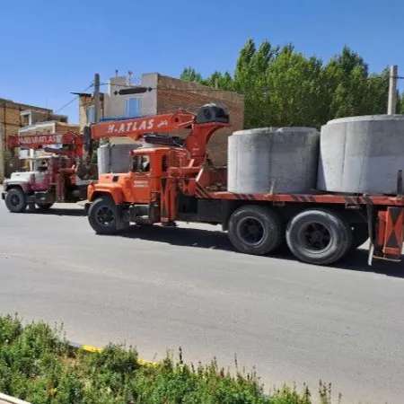 داخل بارگیری چرثقیل ۲ عدد بنز جفت هم ۲عدد