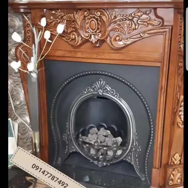 شومینه های کلاسیک(برقی،گازی،چدنی)با فرم چوب