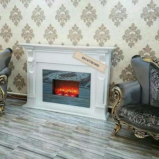 شومینه های کلاسیک(برقی،گازی،چدنی)با فرم چوب و سنگ