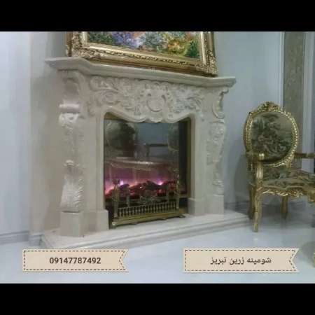 شومینه های کلاسیک(برقی،گازی،چدنی)با فرم چوب و سنگ