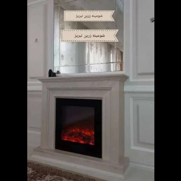 شومینه های کلاسیک(برقی،گازی،چدنی)با فرم چوب و سنگ