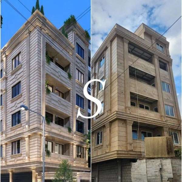 طراحی داخلی و نمای مدرن و آجری