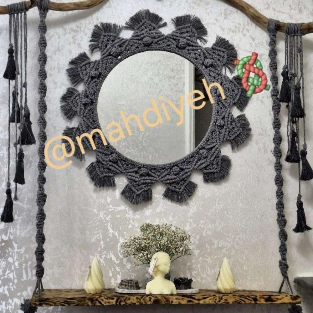 مکرومه بافی مهدیه، سفارش انواع صندل پادری شلف کیف و لوستر در انزلی