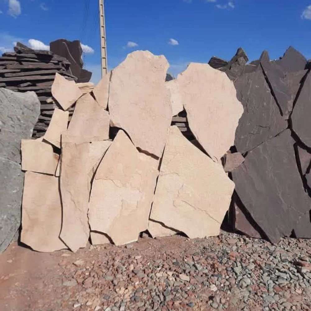لاشه سنگ و سنگ ورقه ای مصالح رجبیان