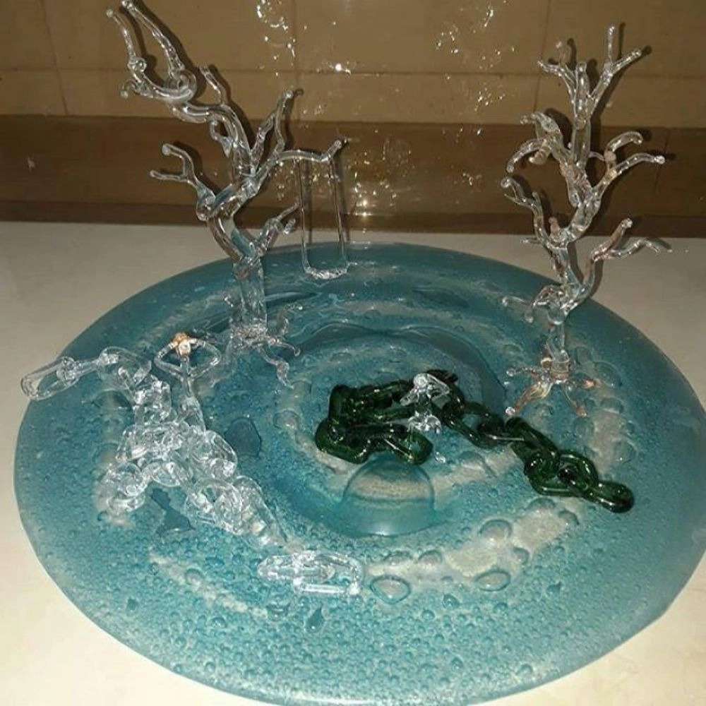 ساخت مجسمه و حباب شیشه ای با حرارت مستقیم دهاقین