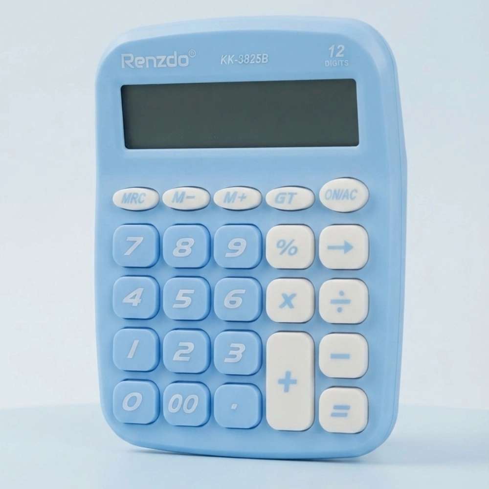 اشین حساب ۱۲ رقمی رنزدو مدل KK-3825B آبی