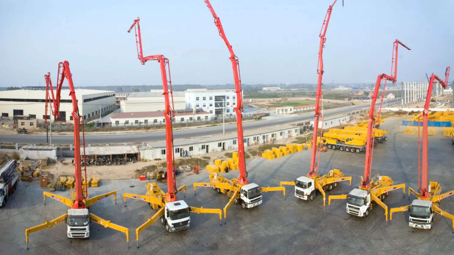Implementation of concrete pumps and concrete work services