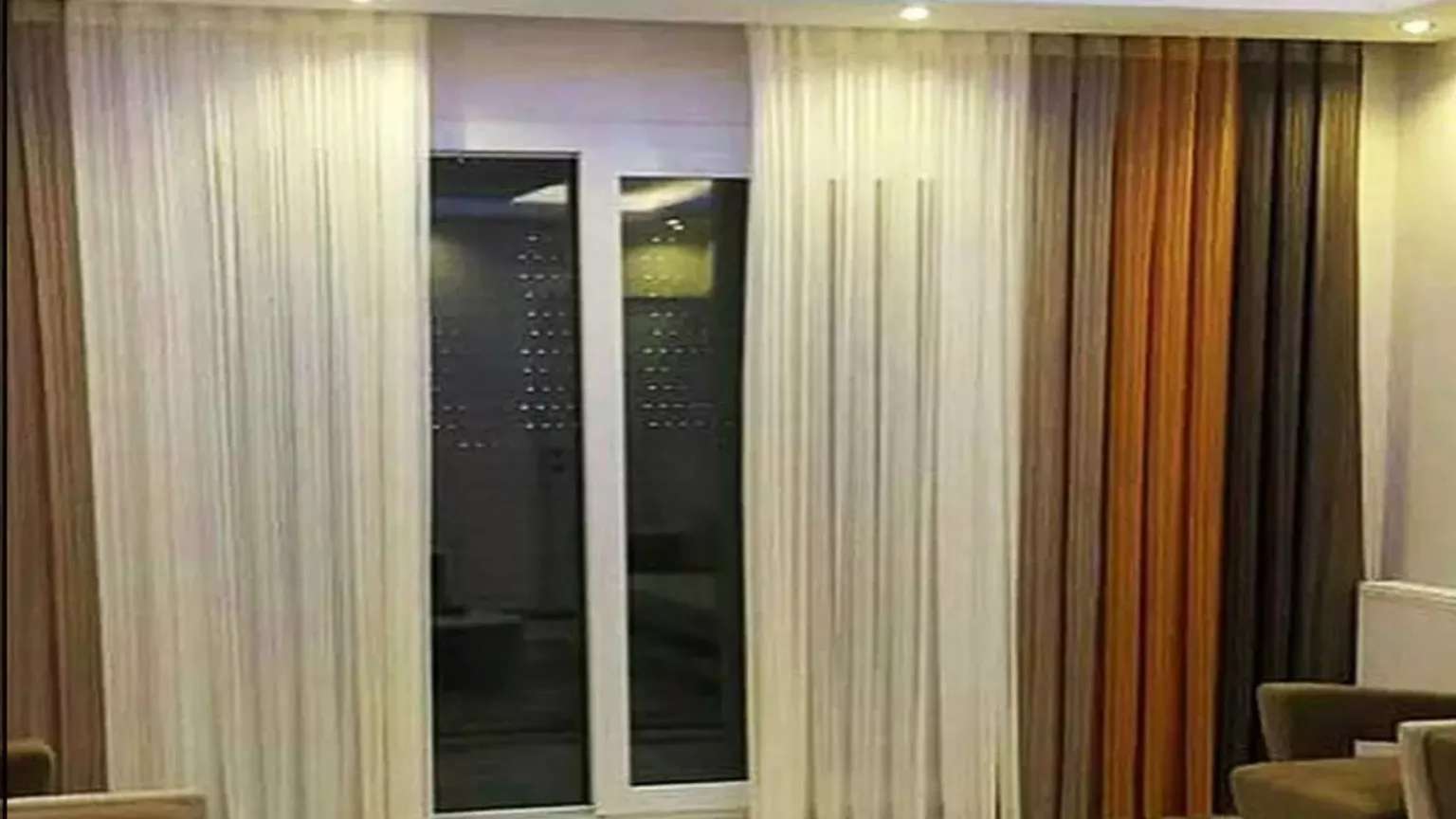 Blue curtain production