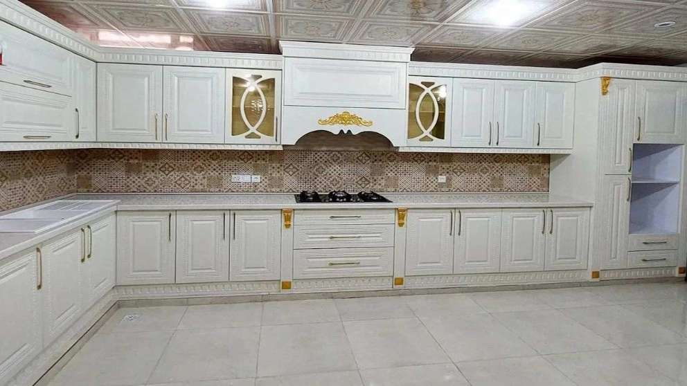 Golden wood interior decoration