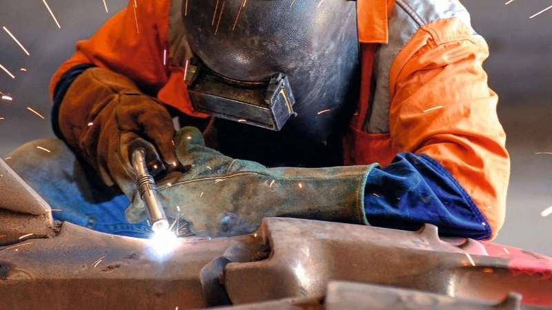 Welding of commercial building frame