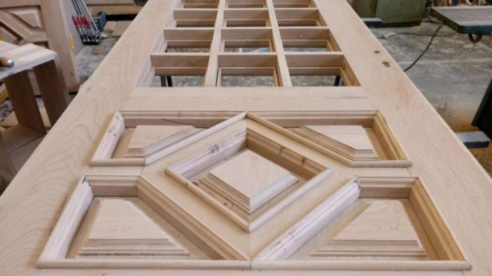 Wooden and metal door and solid protection
