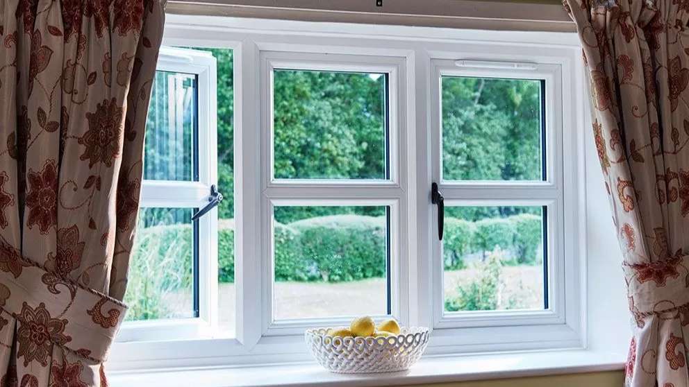Central double-glazed window
