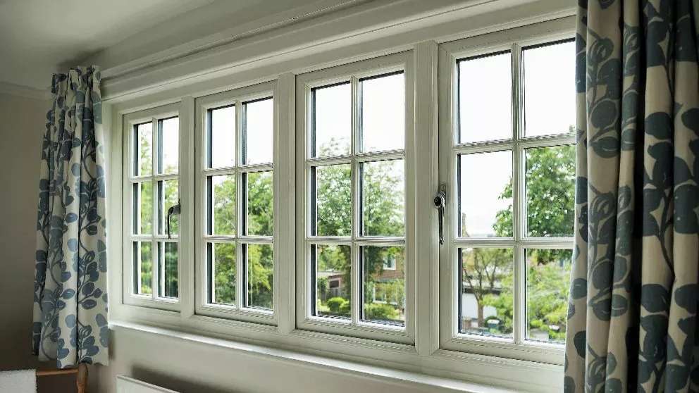 Central double-glazed window