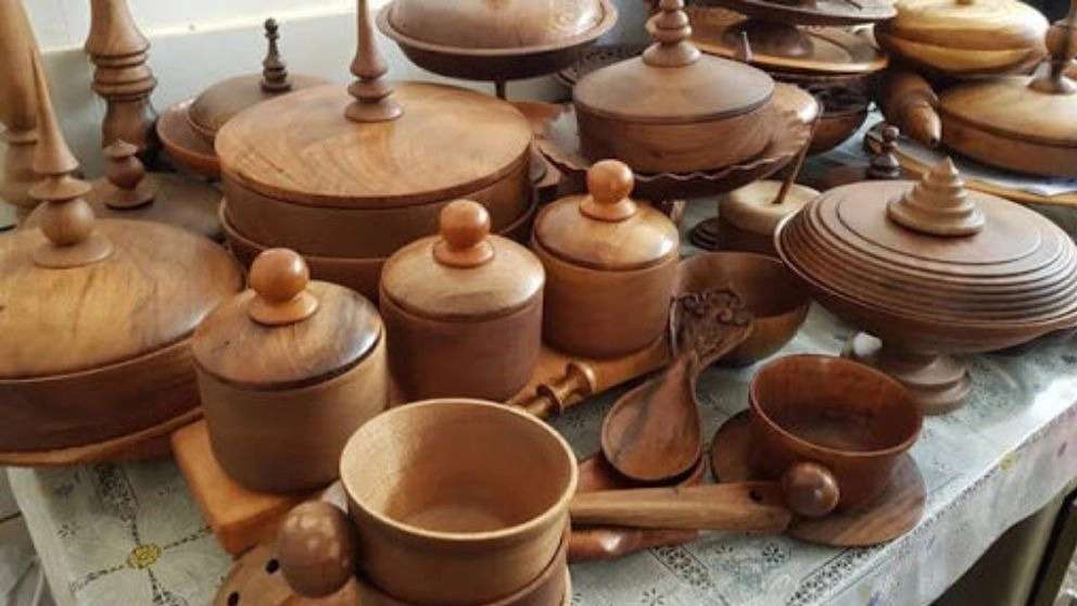 Wooden artifacts of Sahand Paul Esfandiar