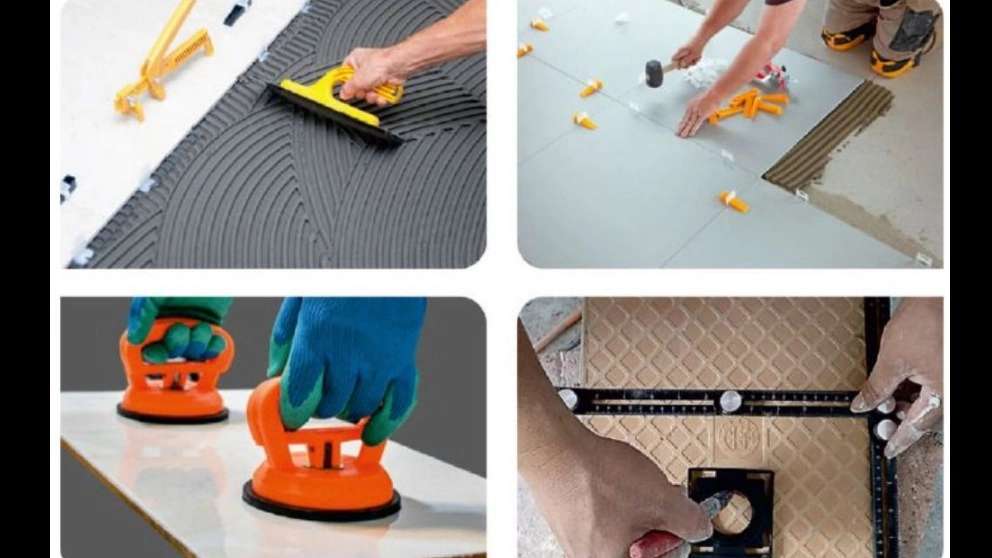 Tile installation tool and creamy glue