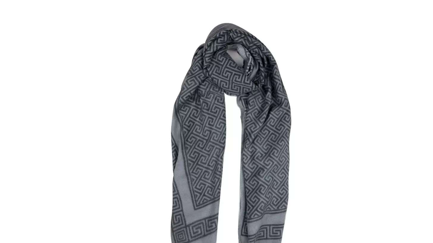 Black gray shawl