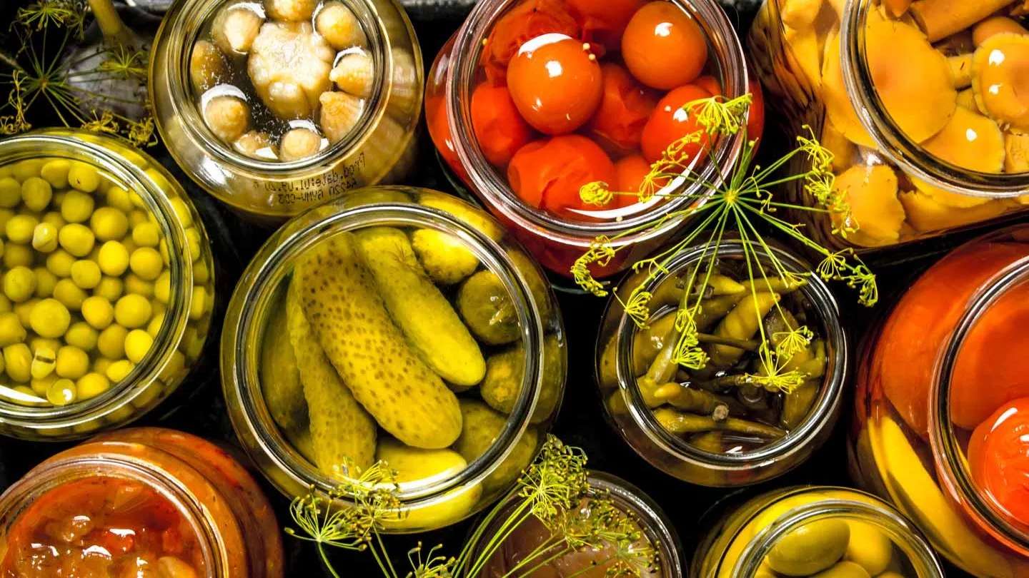 All kinds of pickles and olives