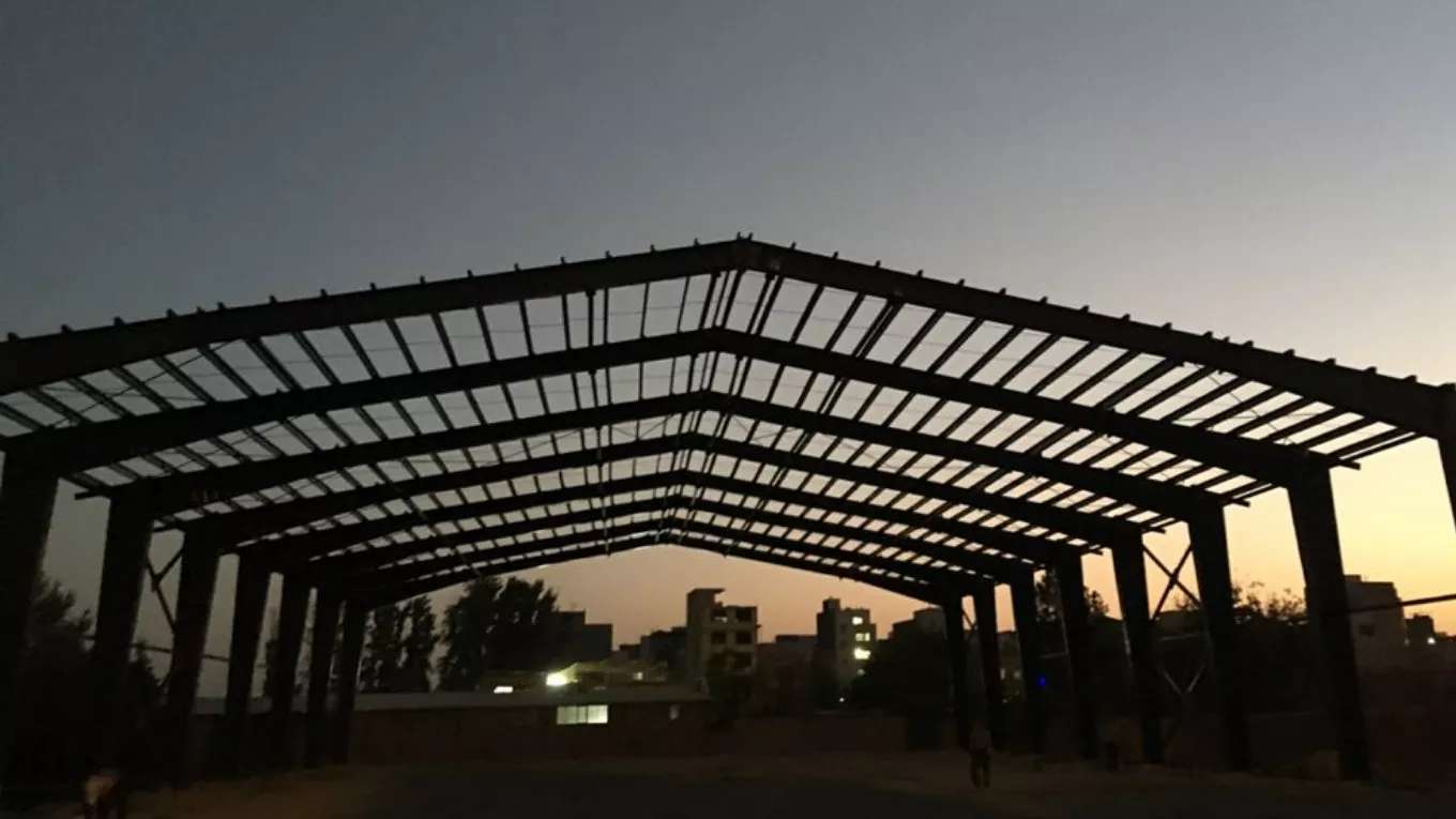 Installation of shed and roof covering