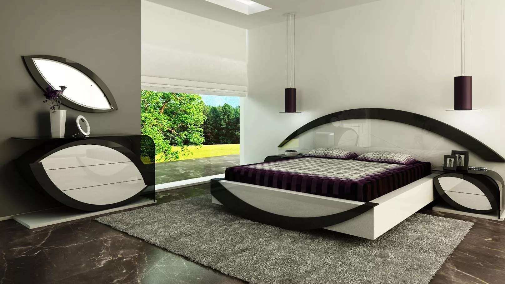 Ahura wooden bed set