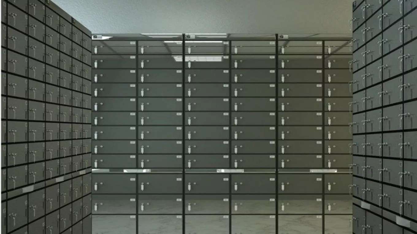 Bank safe deposit box