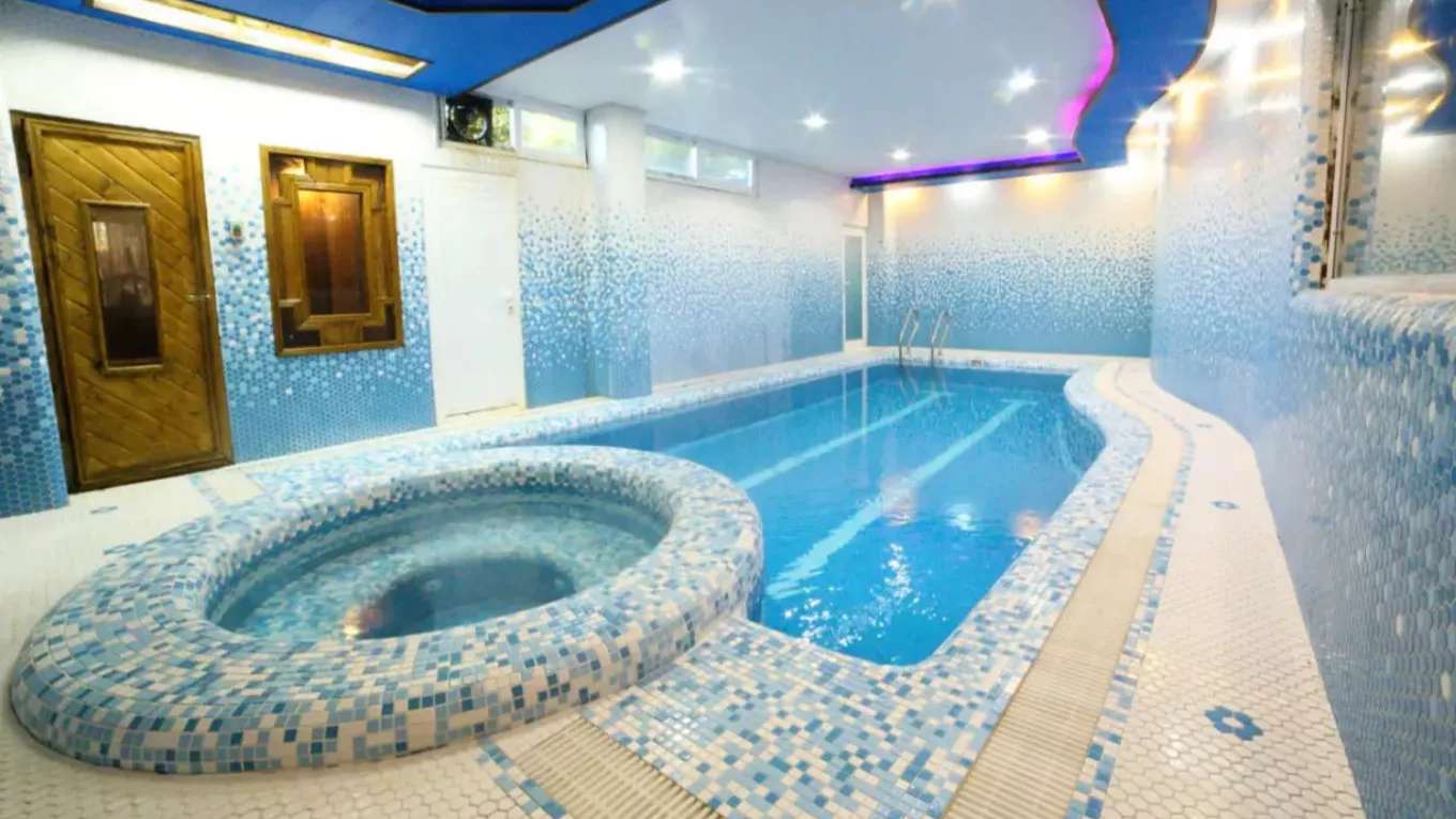 Construction of swimming pool and hot tub