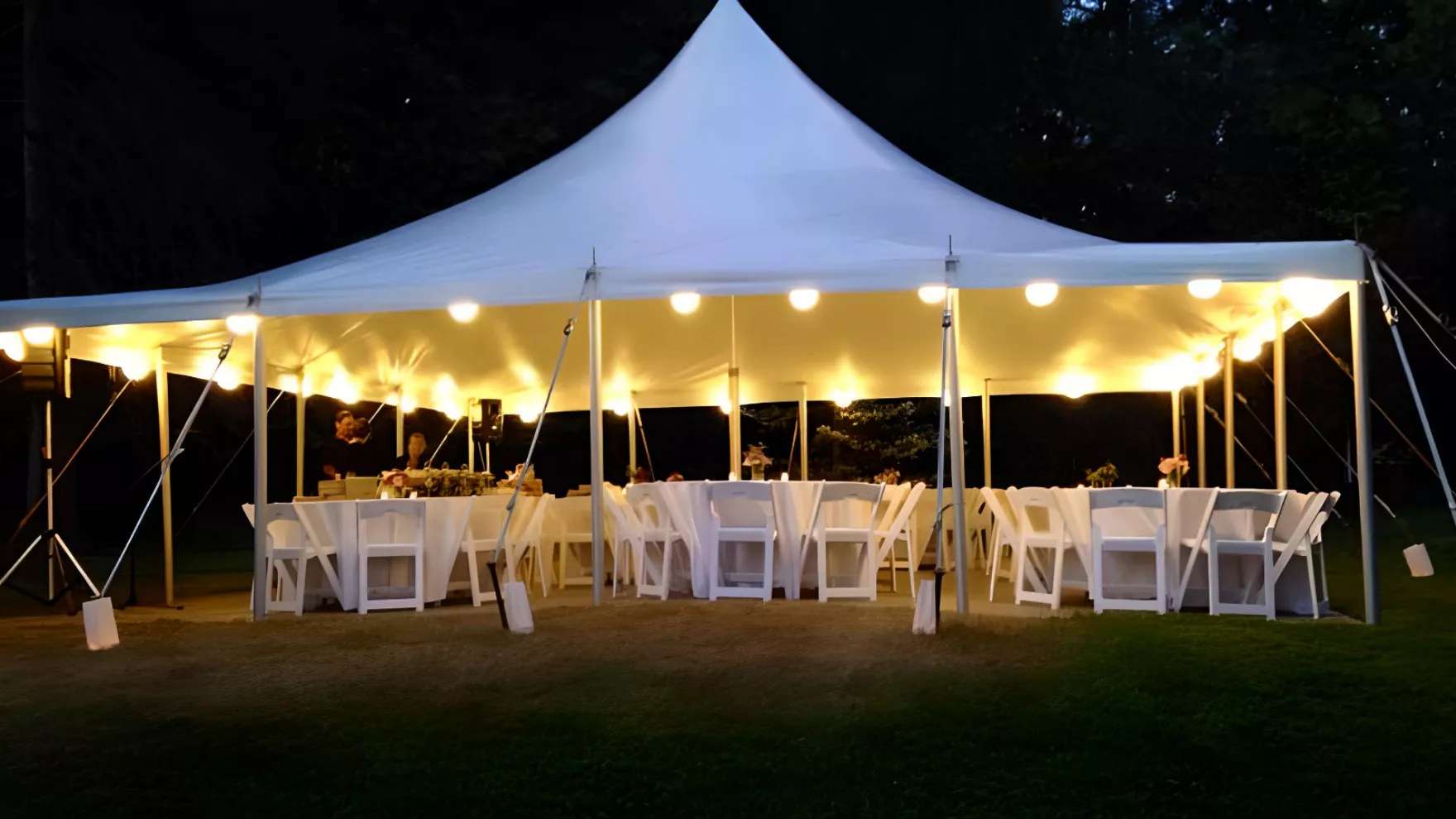 Landscaping of industrial canopy tent