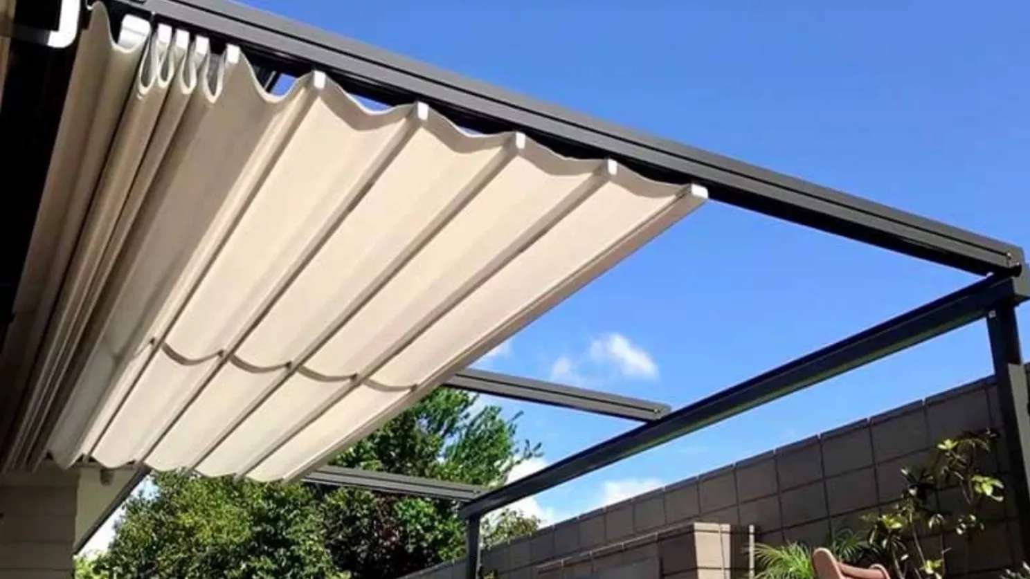Landscaping of industrial canopy tent