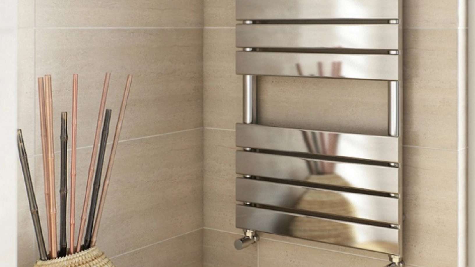 Bright steel towel dryer