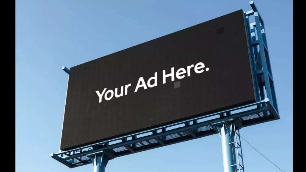 Industrial town billboard