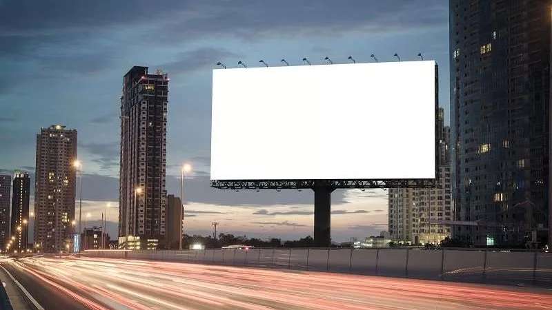 Industrial town billboard