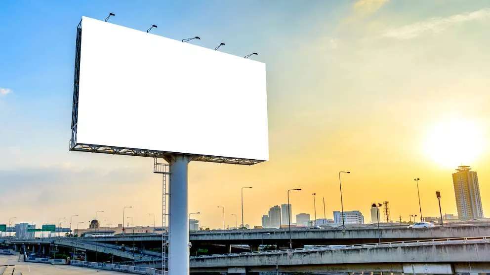 Industrial town billboard