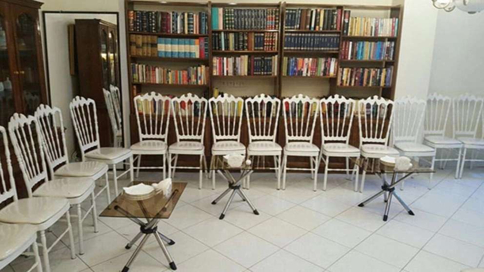 Tables and chairs and awnings of Mezgi Nejad