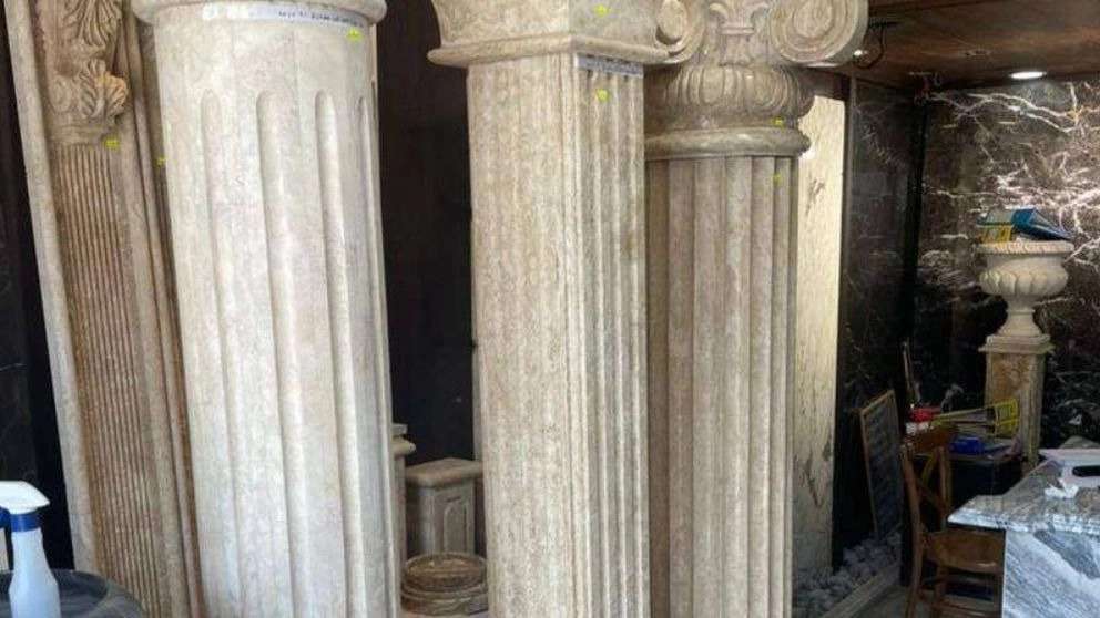 إنتاج الأعمدة الحجرية المستديرة الكاظمي
