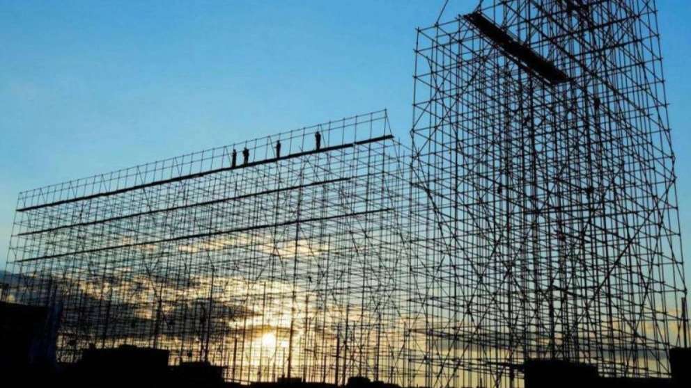 Fisherman's metal scaffolding