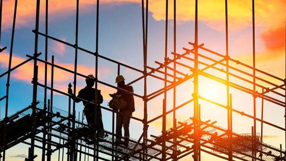 Fisherman's metal scaffolding