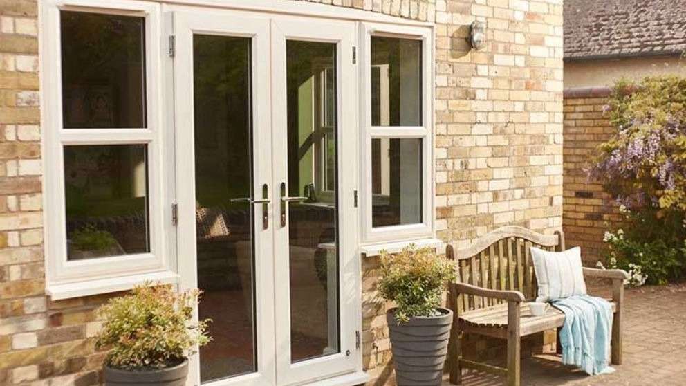 Front double-glazed door and window