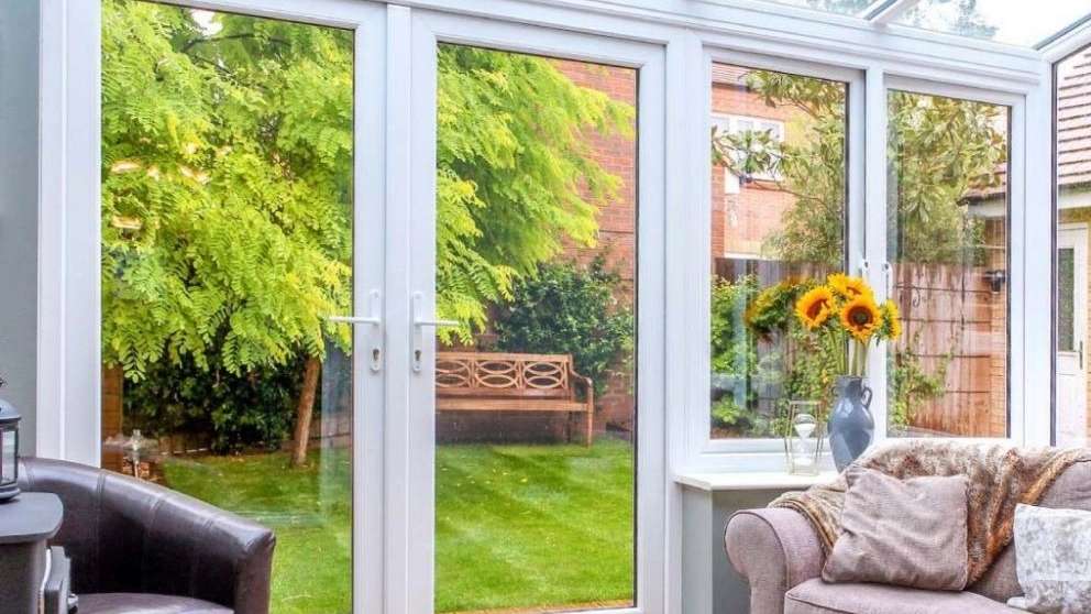 Front double-glazed door and window