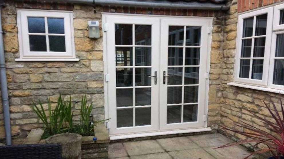 Front double-glazed door and window