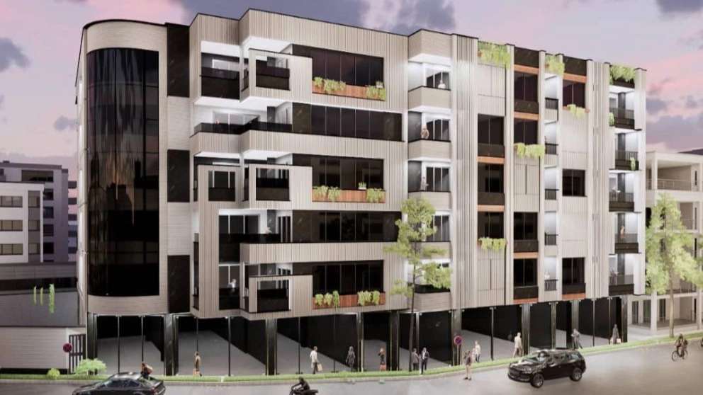 The design of the facade of Minai building