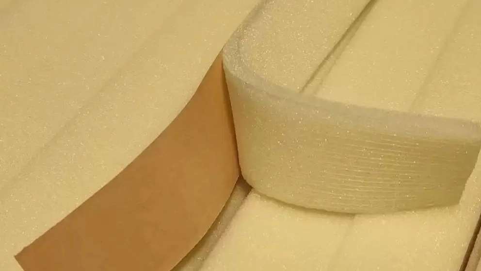 Polyfoam and adhesive back sponge
