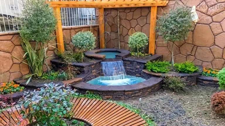 Khazli concrete fountain and fence