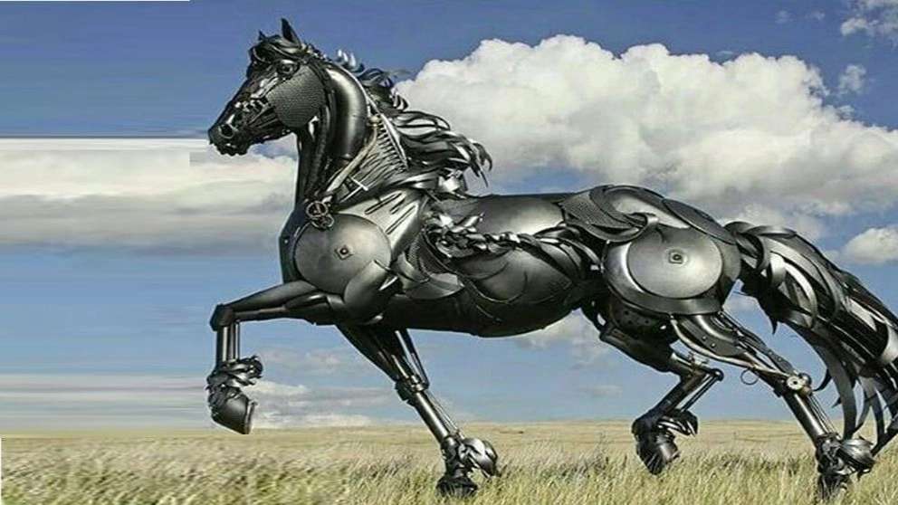 Spirit-giving iron statue