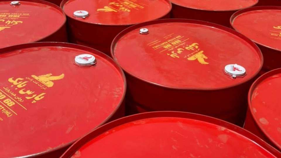 Motor oil and industrial oil sample