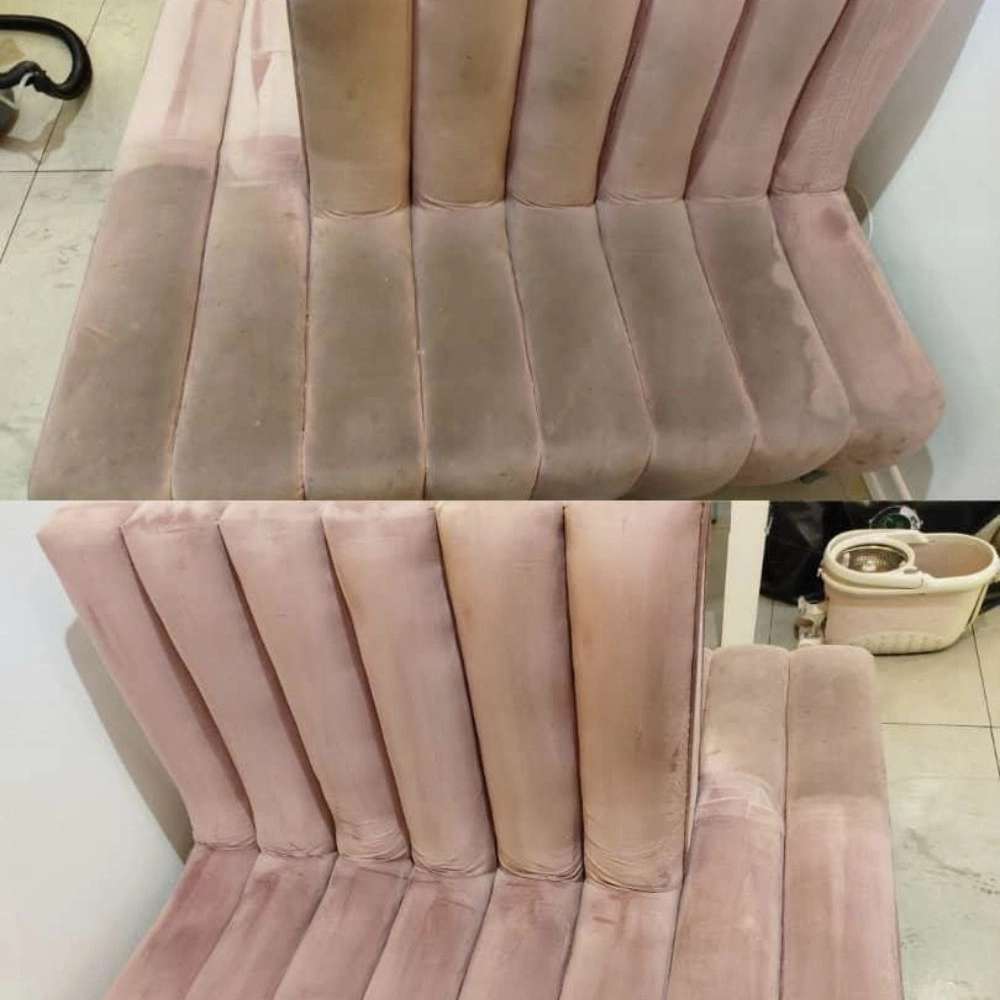 Professional sofa cleaning in Tehran Kian Wash with modern machines