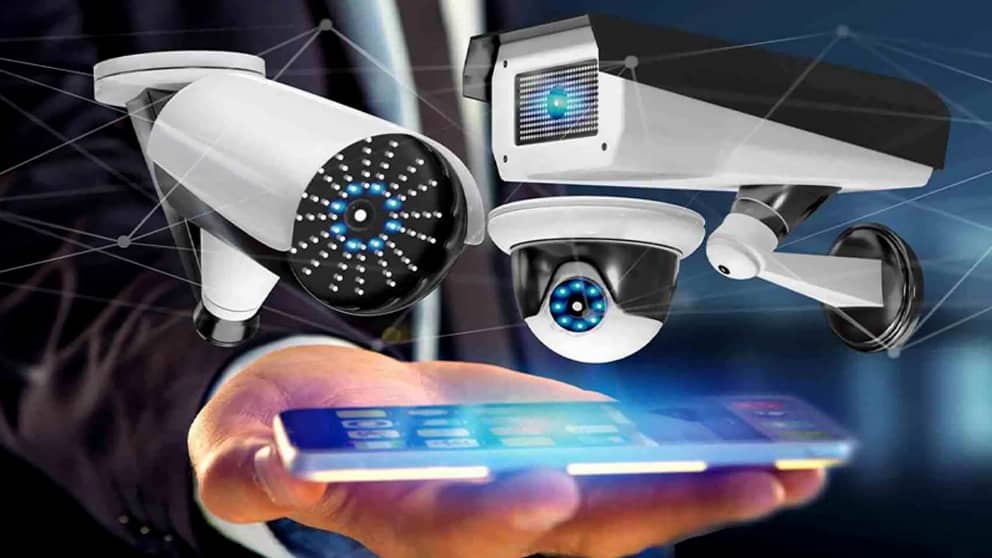 CCTV cameras and burglar alarms
