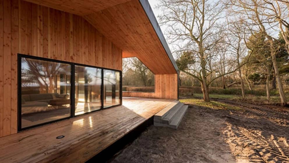 Wooden facade of Iranian Wood building