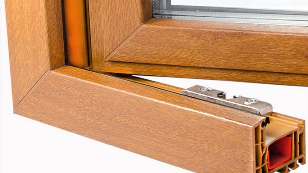 پنجره دوجداره UPVC روکش لمینت