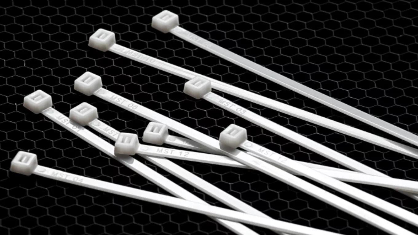 Plastic belt fastener (MST).